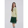 Goxo Smile Heart V Neck Knit Green
