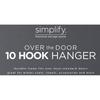 10 Hook Over the Door Organizer Rack Coats Towels Robes Accessories Durable Steel Storage Solution