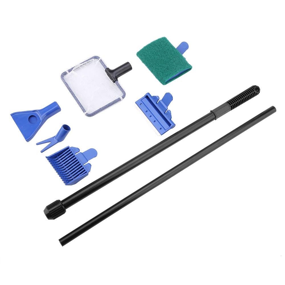 5 In 1 Retractable Aquarium Cleaning Kit Fish Tank Brush Gravel Algae Cleaner Fish Tool
