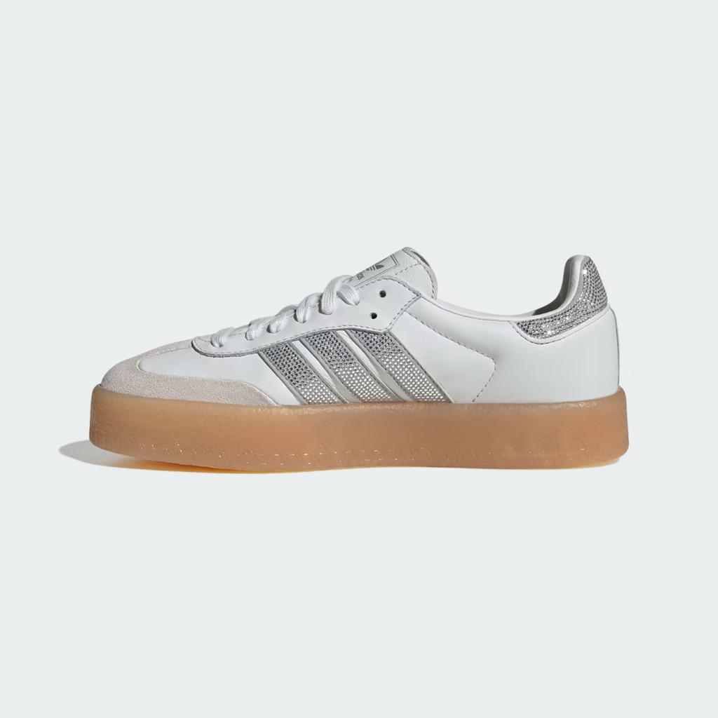 IH4046 Adidas Originals Sambae Crystal White Silver Metallic Gum (Women's)