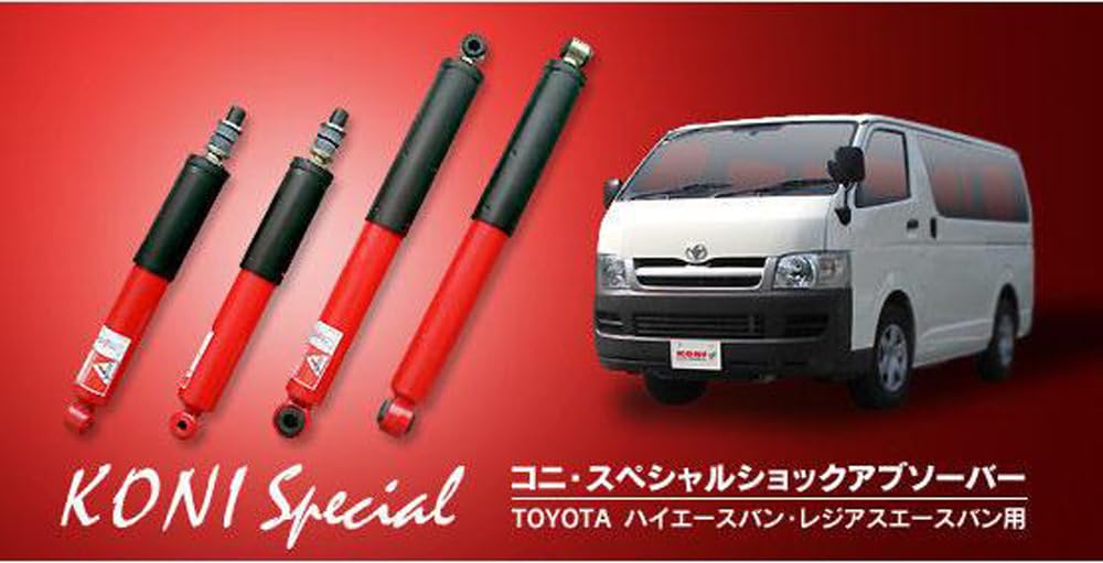 KONI HEAVYTRACK Adjustable Shock Absorber 1 Part Number for 200 Series Hiace Ace Van Fits Up To Inches Lower (Front, Piece) 30-1417-J Van/Regius