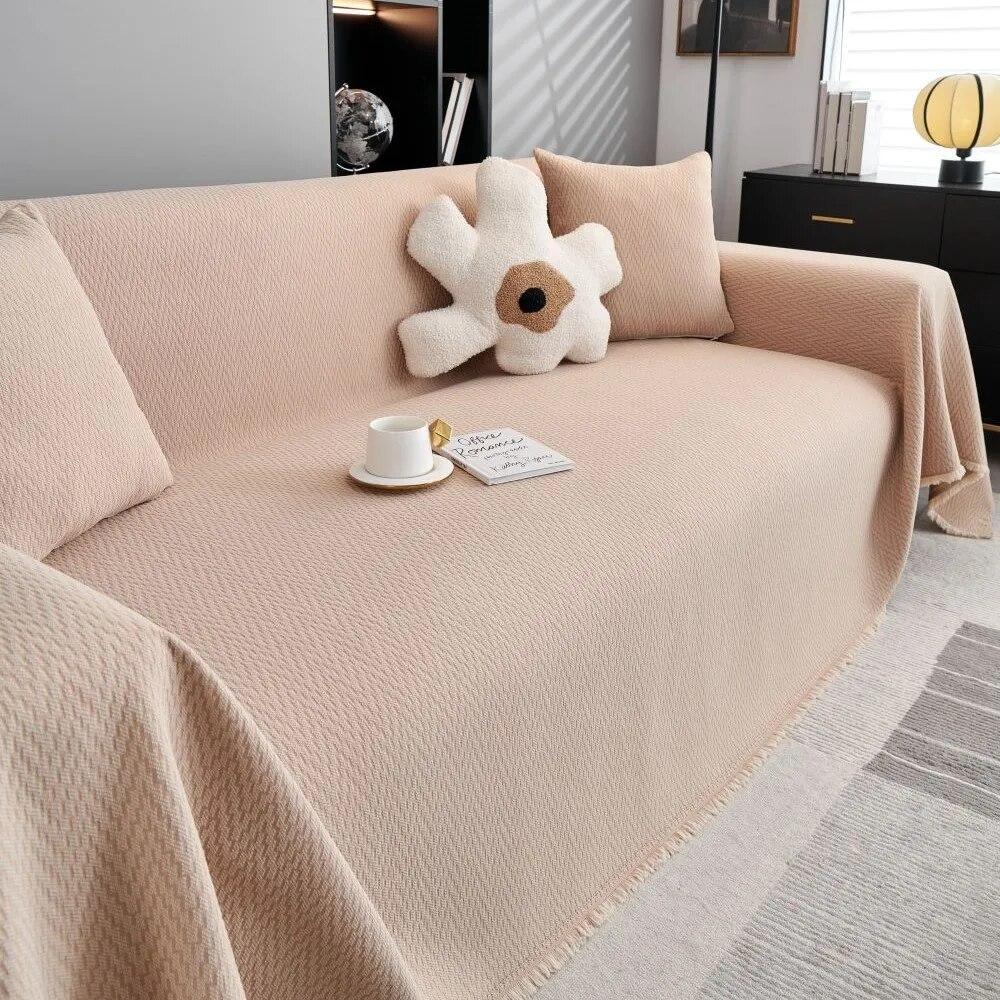 Throw Blankets for Living Room Couple Position Modern Solid Color Waterproof Camping Picnic Blanket Cover Nordic Sofa Cover Mat