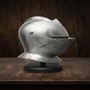 Medieval Knight Close Helmet with Stand Wearable Steel Armor