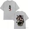 Anime Demon Slayer Kokushibo Graphic T Shirt Unisex Unisex Clothing Cartoon Fashion Tshirt Unisexs Casual Summer Tshirts