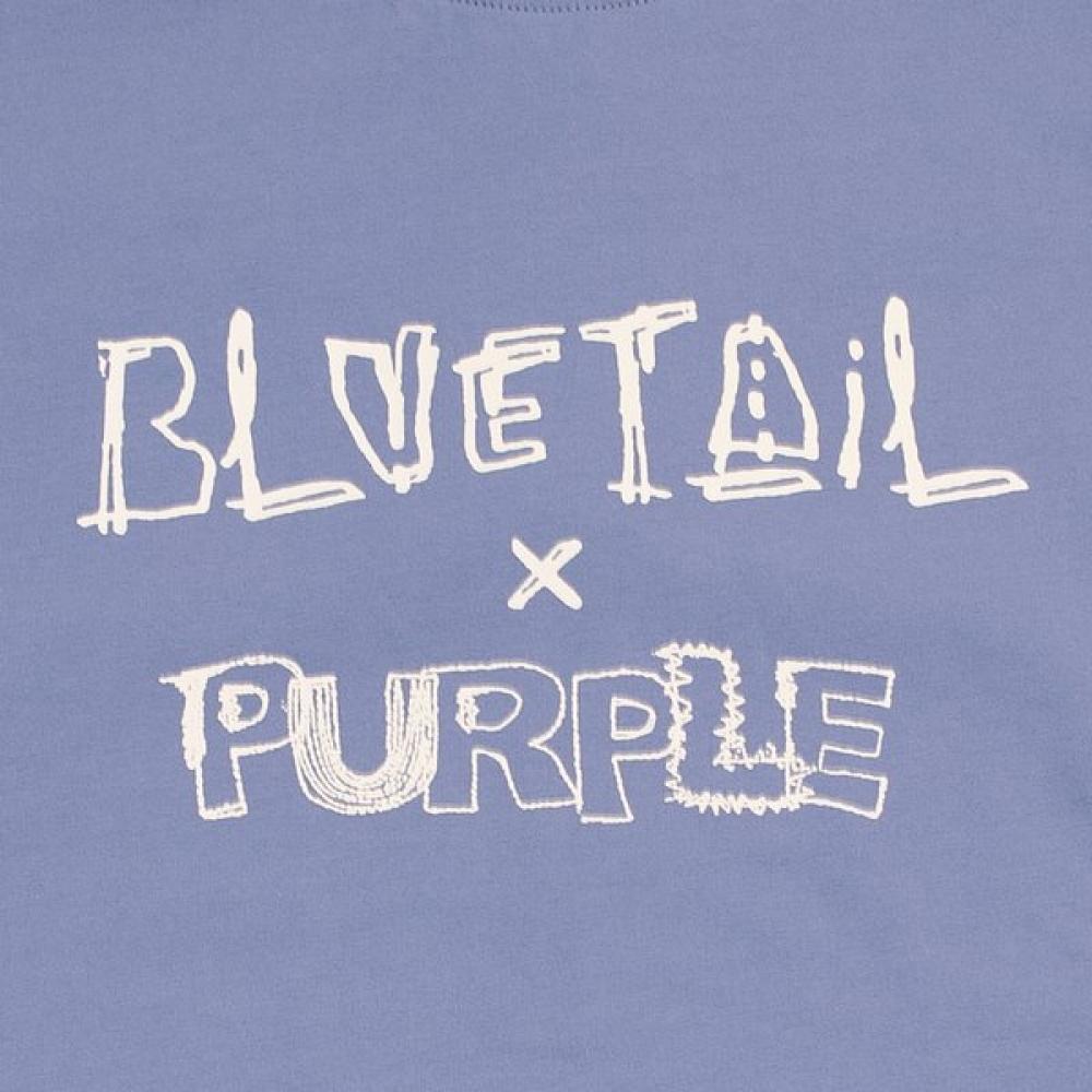 Bluetail Violet Unbalanced Short Sleeve Sweatshirt Azb2ts01vi