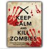 f1SIGN METAL WALL PLAQUE KEEP CALM AND KILL ZOMBIES Walking Dead  Poster Print