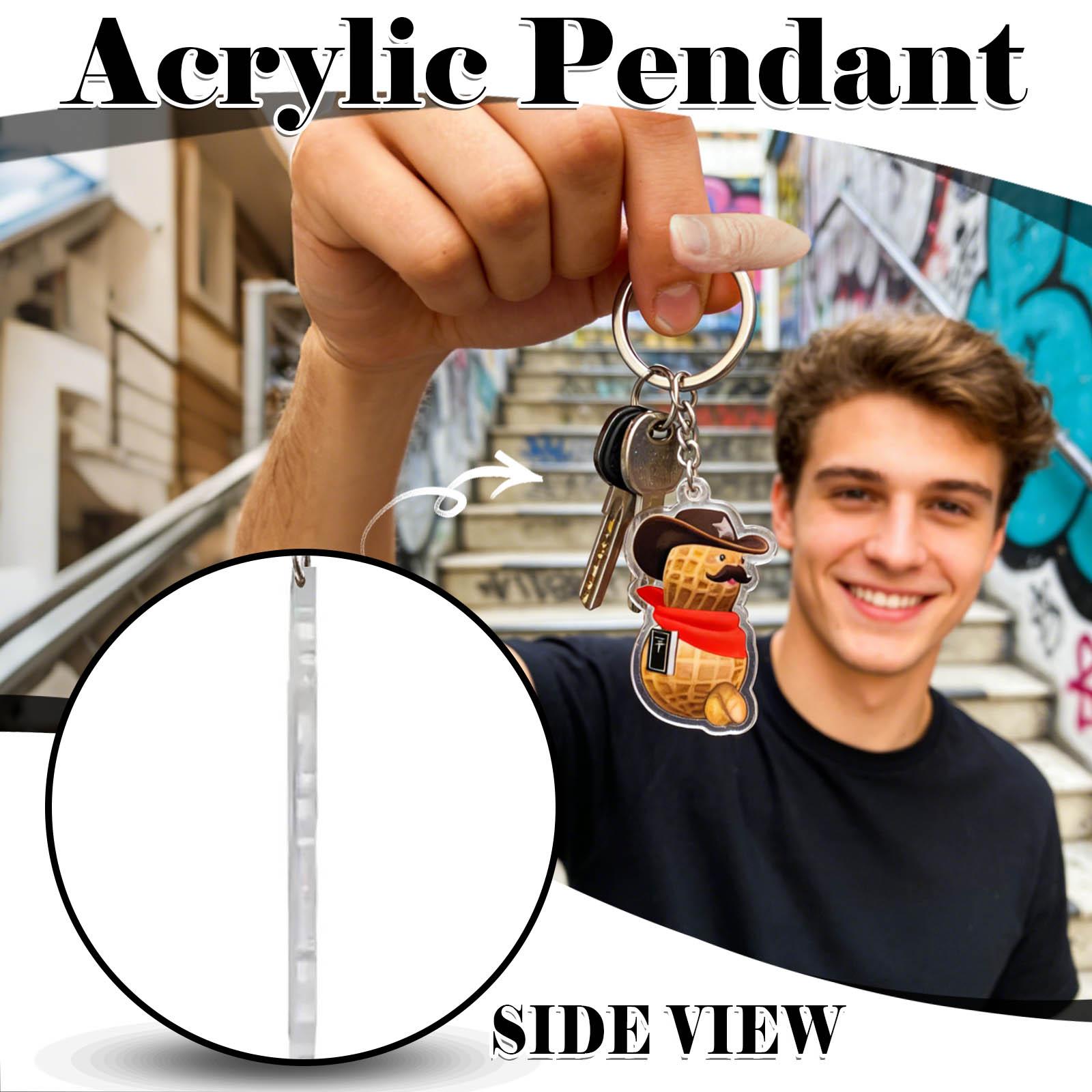 

Двумерный Плоский Акриловый Брелок-Подвеска Студенческая Школьная Сумка Милое Украшение Маленький Подарок One Size