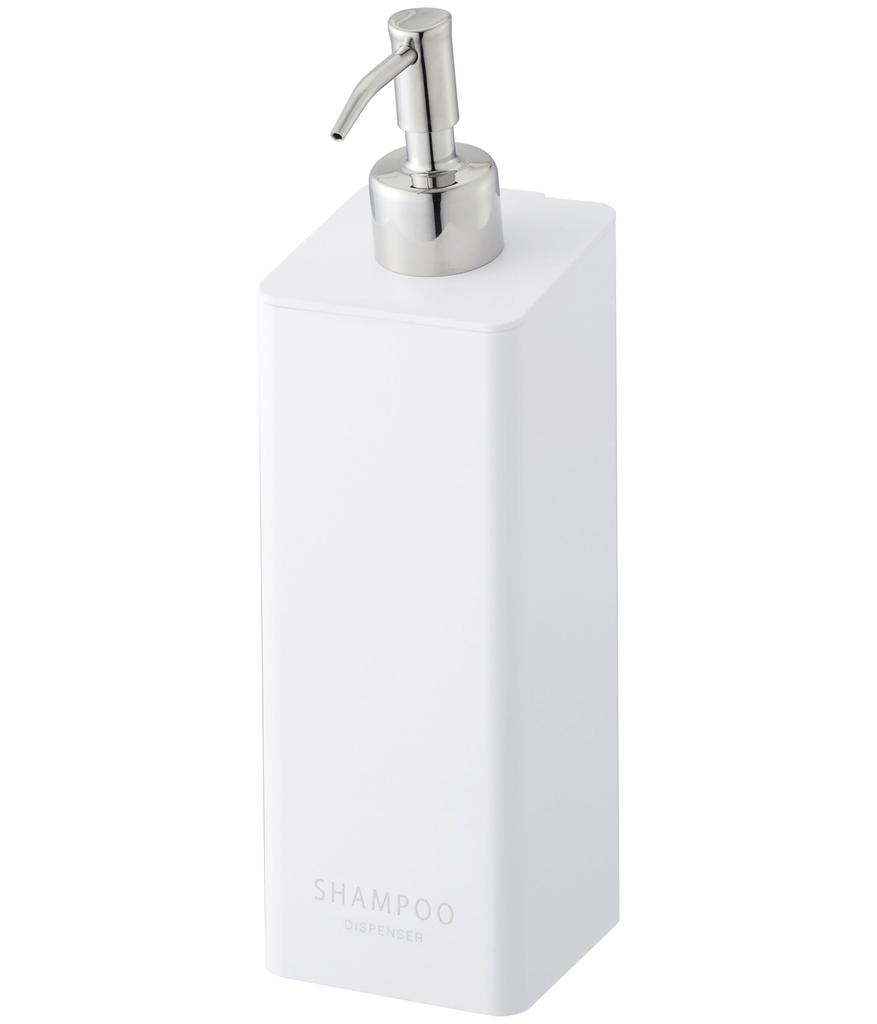 Yamazaki Magnetic Dispenser for W7 x D9 x Tower Pump Dispenser 4258 Two-Way Shampoo, White, Approx. H24cm, Bottle,
