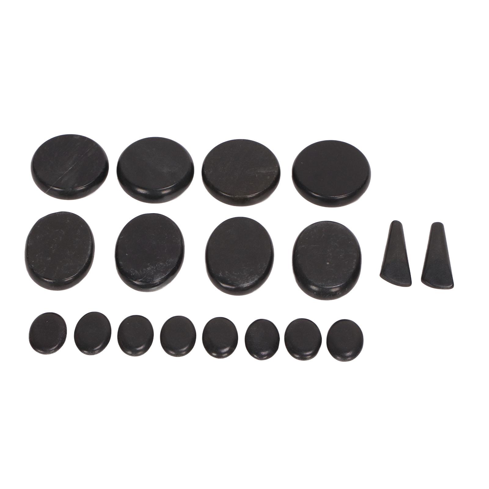 

18 шт. подогреваемых камней, массажные камни для расслабления мышц, базальтовые горячие камни с подогревателем, вилка 220 В, Великобритания US Plug