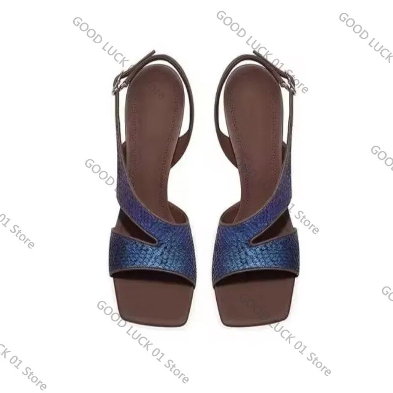 Fashion Women's Summer New Simple Solid Color Open Toe Sandals 2025 Outdoor Walking Comfortable Lightweight Breathable High Heels 34--39