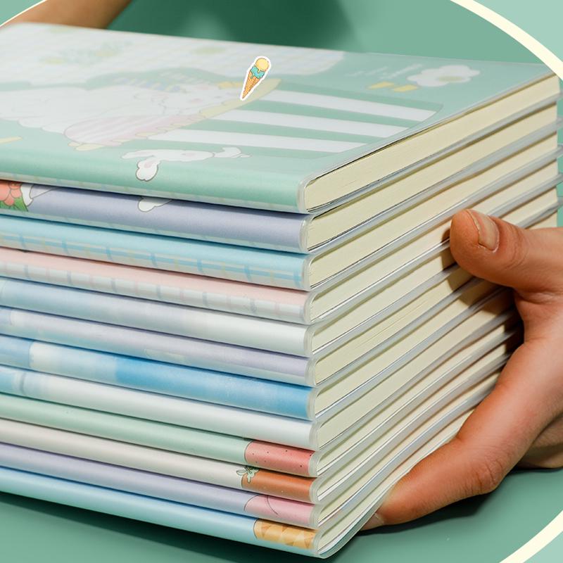 Verdickte Gummiabdeckung Hochwertiges Notizbuch für Studenten - Frisches, schlichtes Design