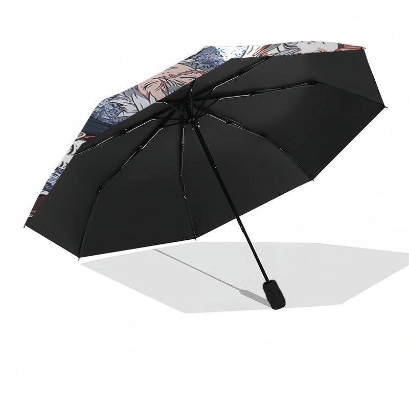 1pc Anime Characters Automatic Opening Folding Umbrella, Portable 3-Fold Design with Iron Frame, Outdoor, Perfect Gift for Fans, Travelers, Daily Use,