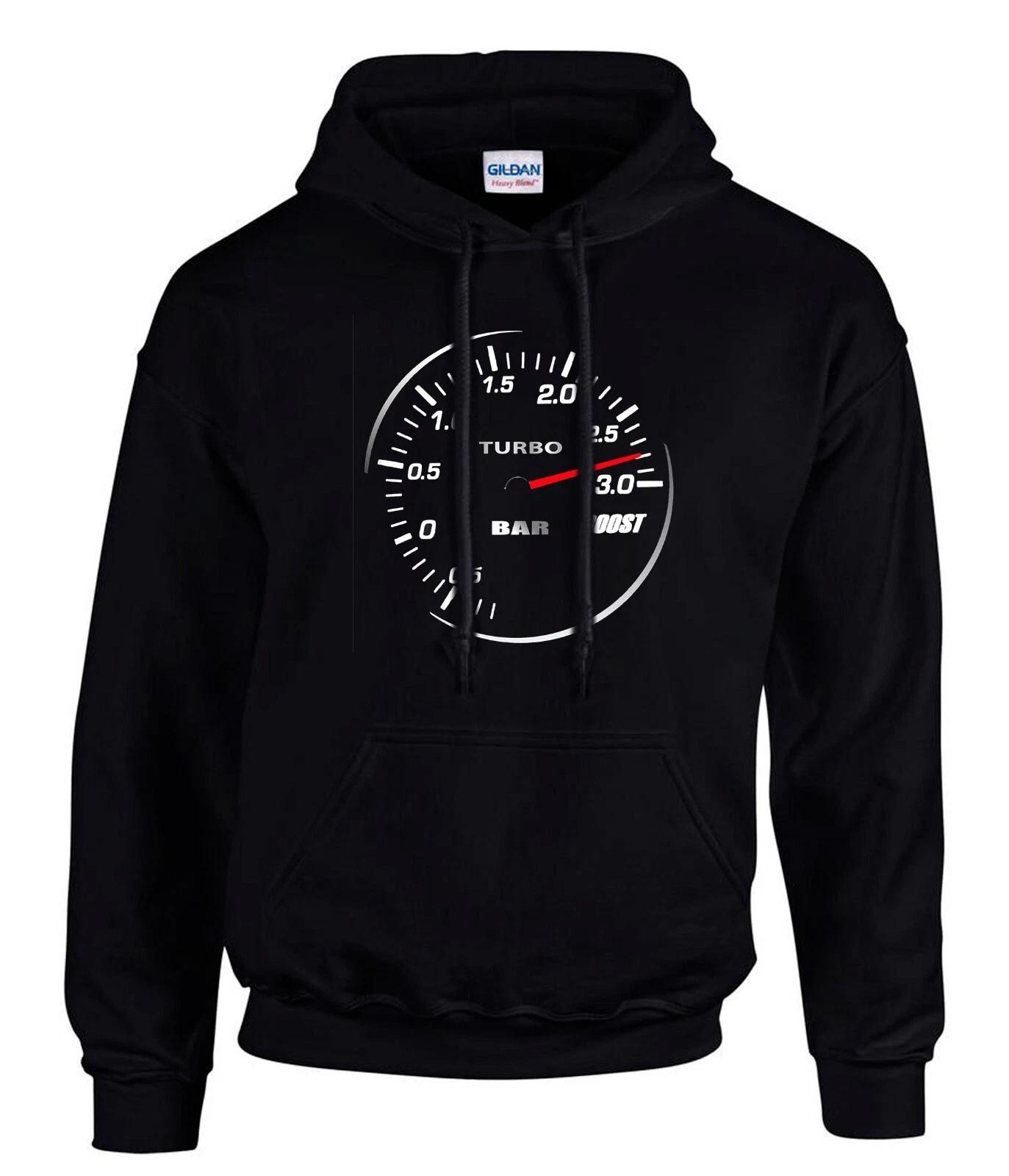Turbo Turbometer 3.0 BAR JDM Boost M.P Schwarze Hoodies Kapuzenpullover -3186-SW M