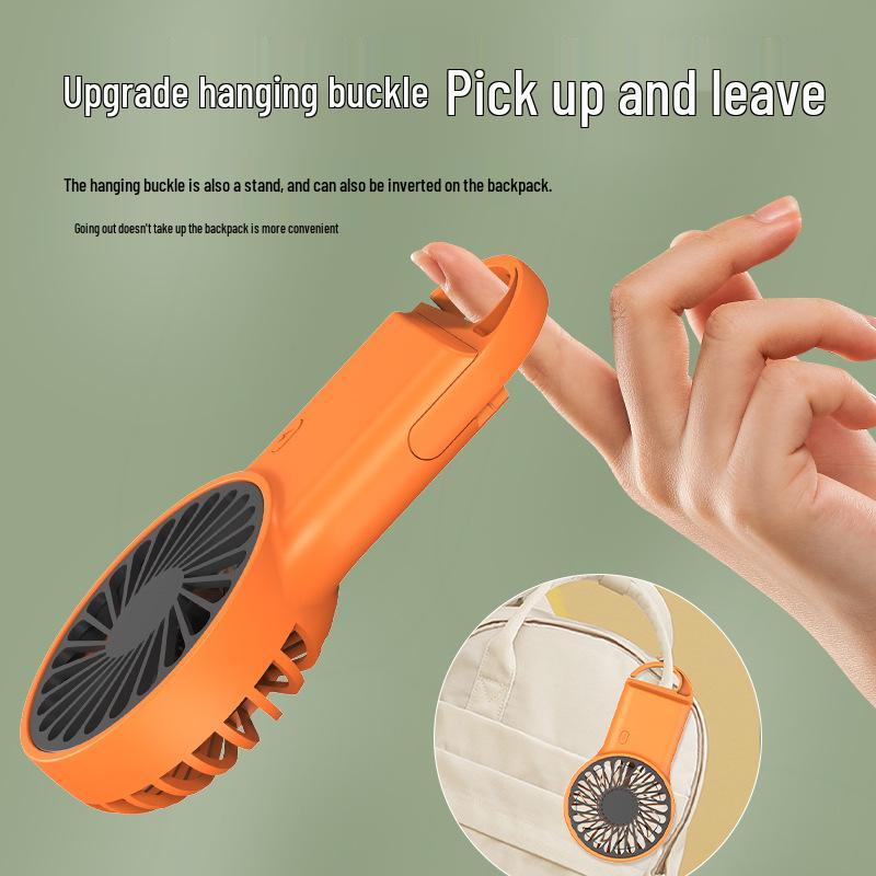 Foldable USB Cartoon Mini Fan with Climbing Buckle - Silent & Compact for Desktop Use (2025)