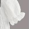 Kinder Kleidung Weiß Casual Mädchen Kleid 2024 Sommer Puff Sleeve Mädchen Prinzessin Kleider