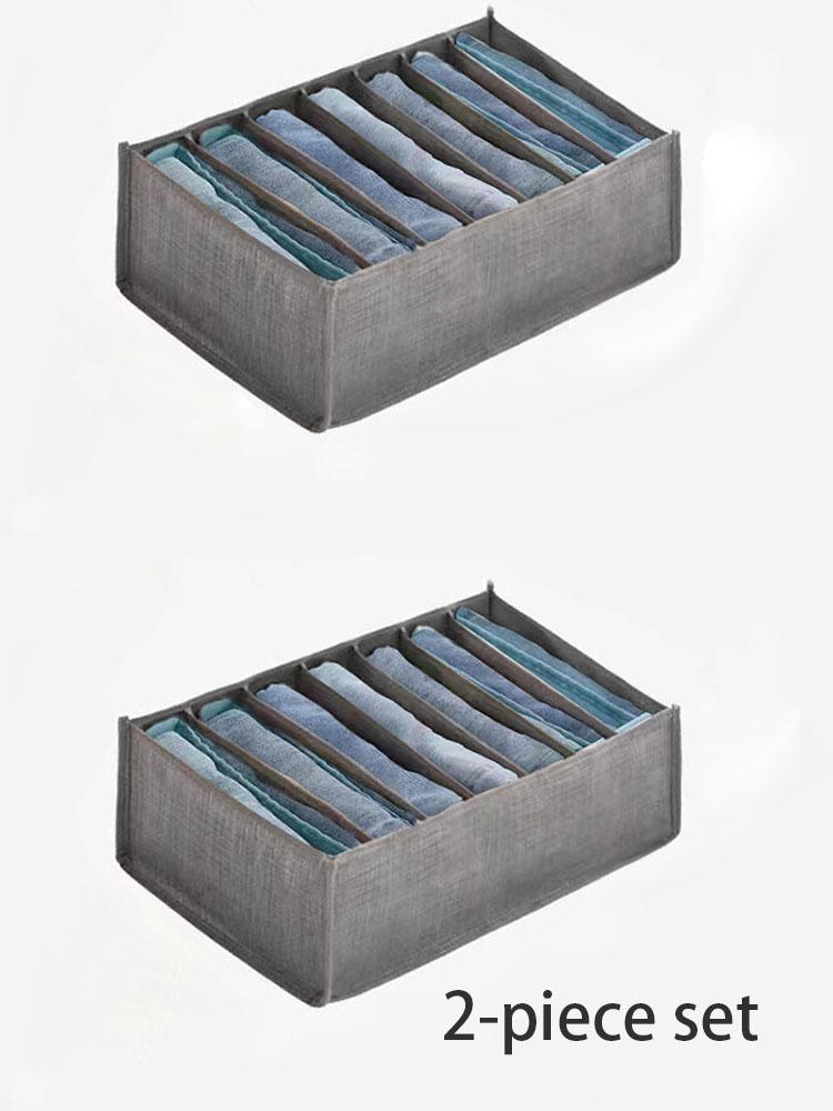 

2 шт. Коробка для хранения одежды Коробка для хранения брюк и джинсов Шкаф Коробка для хранения одежды Нижнее белье Бюстгальтер Галстук Футболка Носки Коробка для хранения S