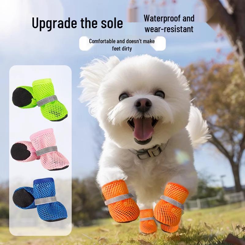 Pet Mesh Dog Shoes - Non-Slip, Comfortable, Four Seasons Fit for Small & Large Dogs