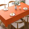 Waterproof and Oil-proof Solid Color PVC Table Cloth Anti-scalding and Washable Plaid Table Cloth Simple Rectangular Round Table Cover Cloth