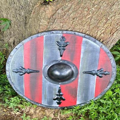 45,72 cm Středověký Leif Erickson Viking Valhalla Autentický bitevní štít Vikingský štít, Norský Vikingský štít, Vikingský dar mu ji