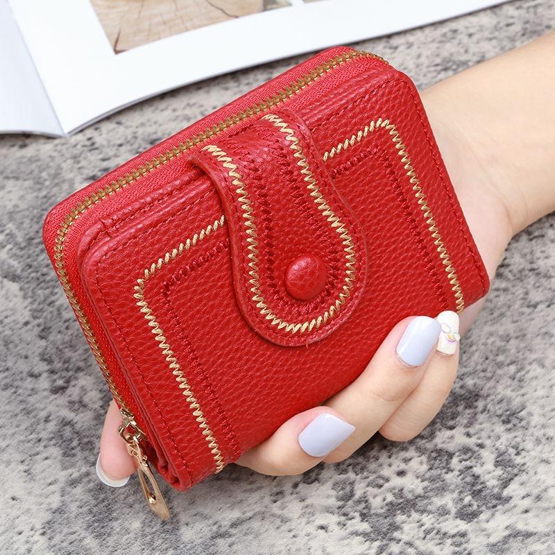 New Retro Minimalist Wallet for Women Multi-Card Zipper Buckle Fashion Coin Wallet Multi-functional Short Wallet Zero Wallet
