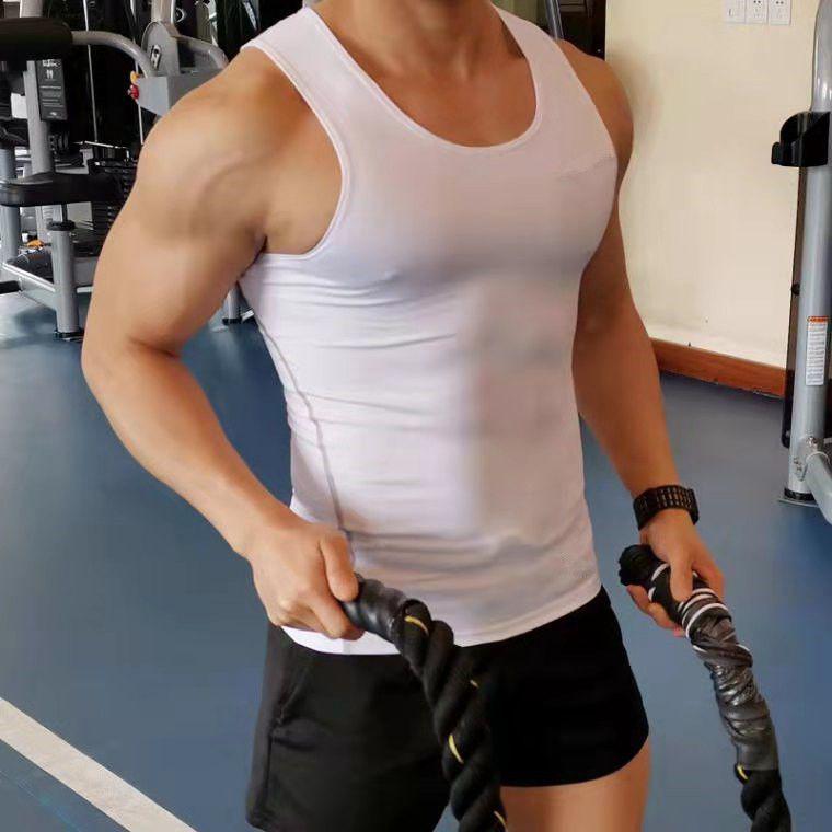 Chaleco de Entrenamiento para Hombre de Secado Rápido y Alta Elasticidad - Capa Base Transpirable que Absorbe el Sudor para Correr y Baloncesto