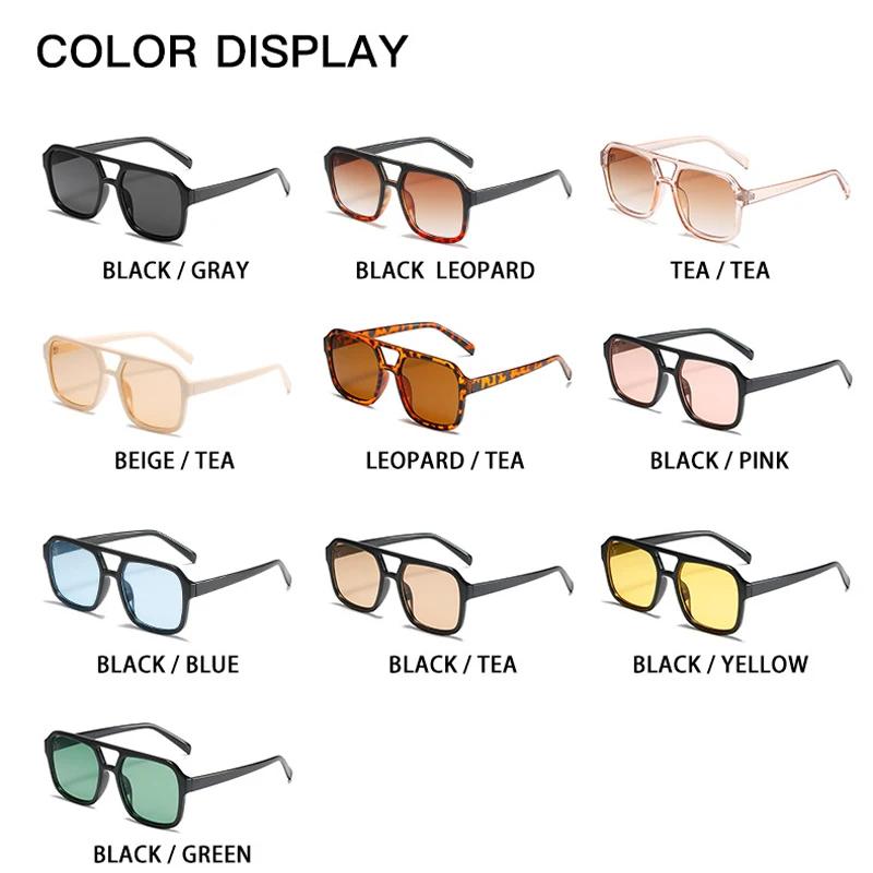Vintage Square Sunglasses Woman Fashion Retro Sun Glasses Female Candy Colors Mirror Eyewear Brand Designer Oculos De Sol