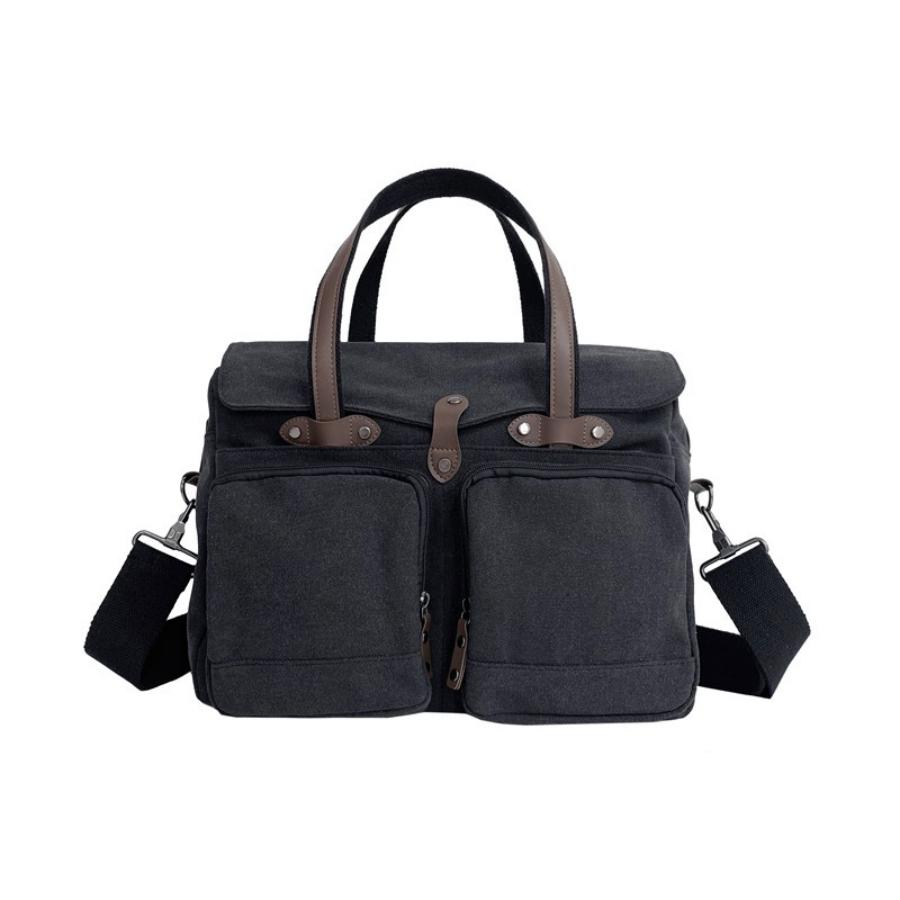 Large Capacity Briefcases Men Travel Bags Canvas Weekend Shoulder Bags Multifunctional Messenger Tote Bags With Long Strape