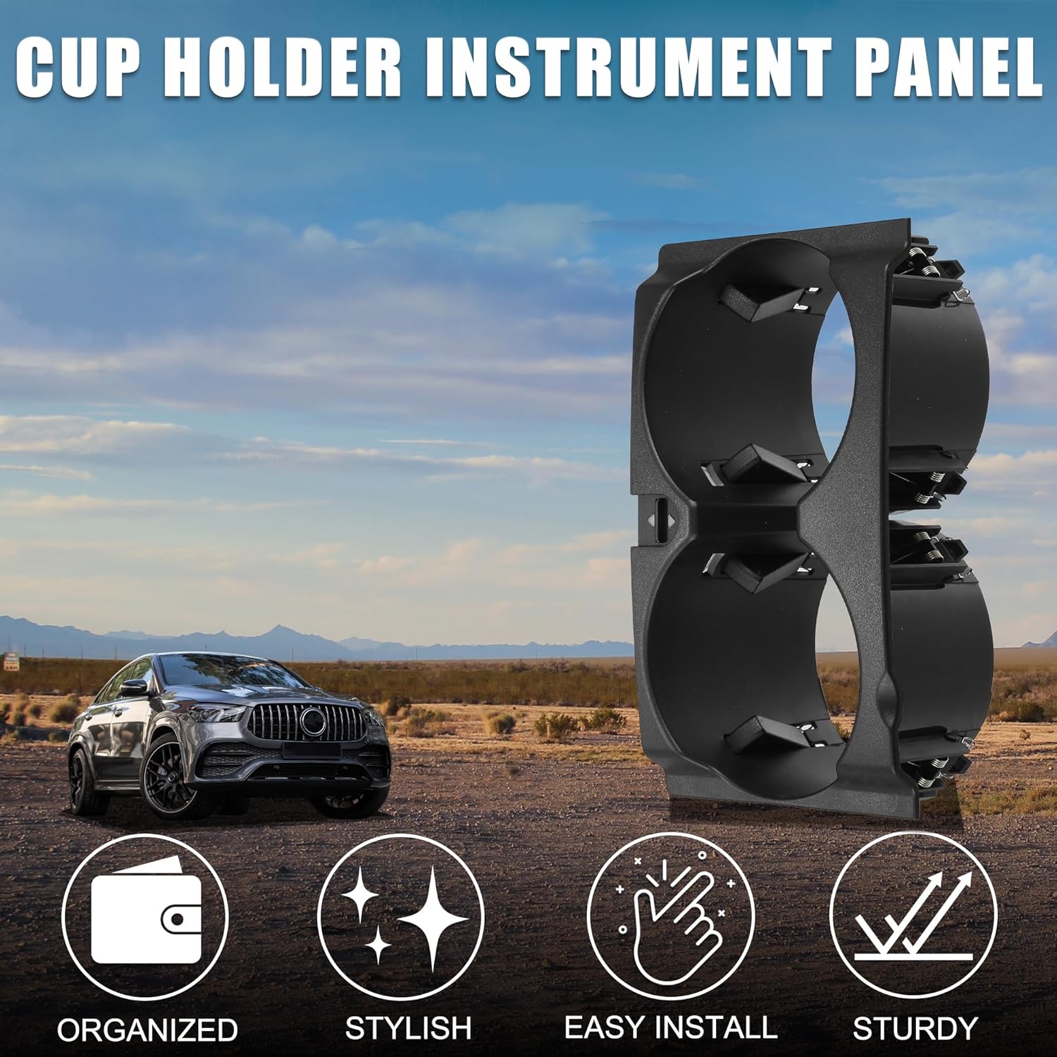 Cup Holder for Mercedes-Benz E350 Practical No.A2126800110 | Instrument Panel Drink Holder Black 1 Pcs