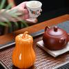 Pumpkin Tea Jar with Lid Fall Candy Container Ceramic Sealing Storage Canister for Dried Fruits Loose Tea Homeowners