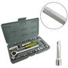 40pcs Hand Tool Sets Car Repair Tool Set Mechanical Tools Box for Home 1/4 3/8 Inch Socket Wrench Set Ratchet Screwdriver Kit