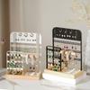 Convenient and Stylish Wood Storage Shelves Stylish Metal Jewelry Display Stand for Earrings Bracelets and Necklaces