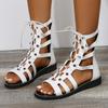 Damesschoenen 2024 Sexy Cross Strap Damessandalen Zomer Open Teen Rome Sandalen Dames Achterkant Rits Wedges Damesschoenen