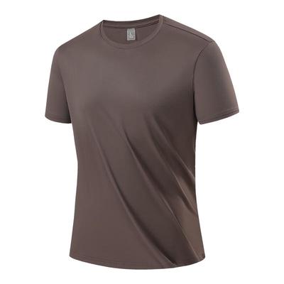 T-shirt Manches Courtes Col Rond à Séchage Rapide en Soie Glacée Unisexe