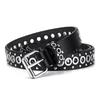 Y2K Rivet Waistband Thin Waist Belt Punk PU Leather Belt  Dress