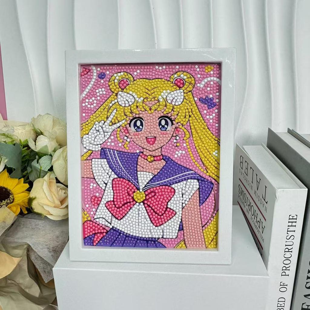 Children'S Diamond Painting Framed Handmade Diy Material Bag Sanrio Diamond Paste Painting Concentration Toy