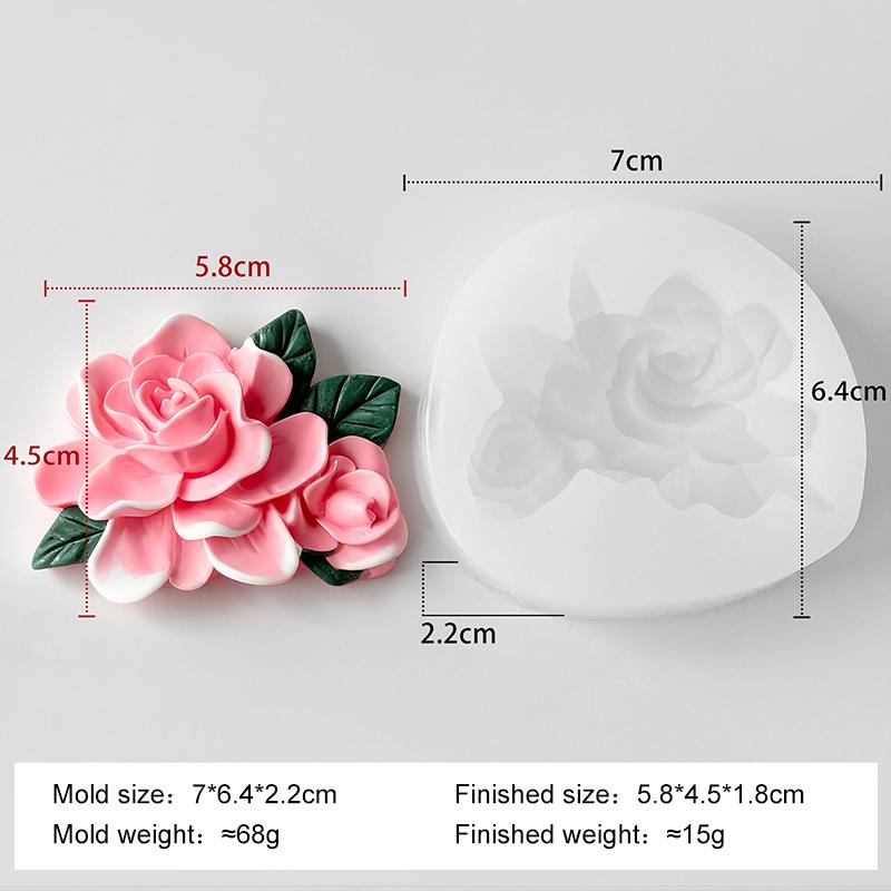 Серия цветов Сделай сам Гардения Жасмин Силиконовая форма Ручная работа Ароматическая свеча Смола Гипсовые формы Конфеты Шоколад Форма для выпечки