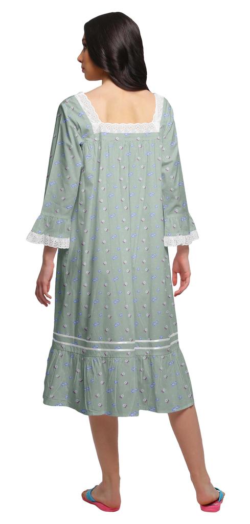 Moomaya Ausgestellte Nachtwäsche aus Baumwolle in A-Linie für Damen