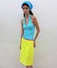 JUSTHAUS Neon Midi Skirt, Yellow