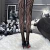 Style Fishnet Stockings Women Striped High Waist Fishnet Tights Summer Fishnet Hollow Floral Thigh High Pantyhose