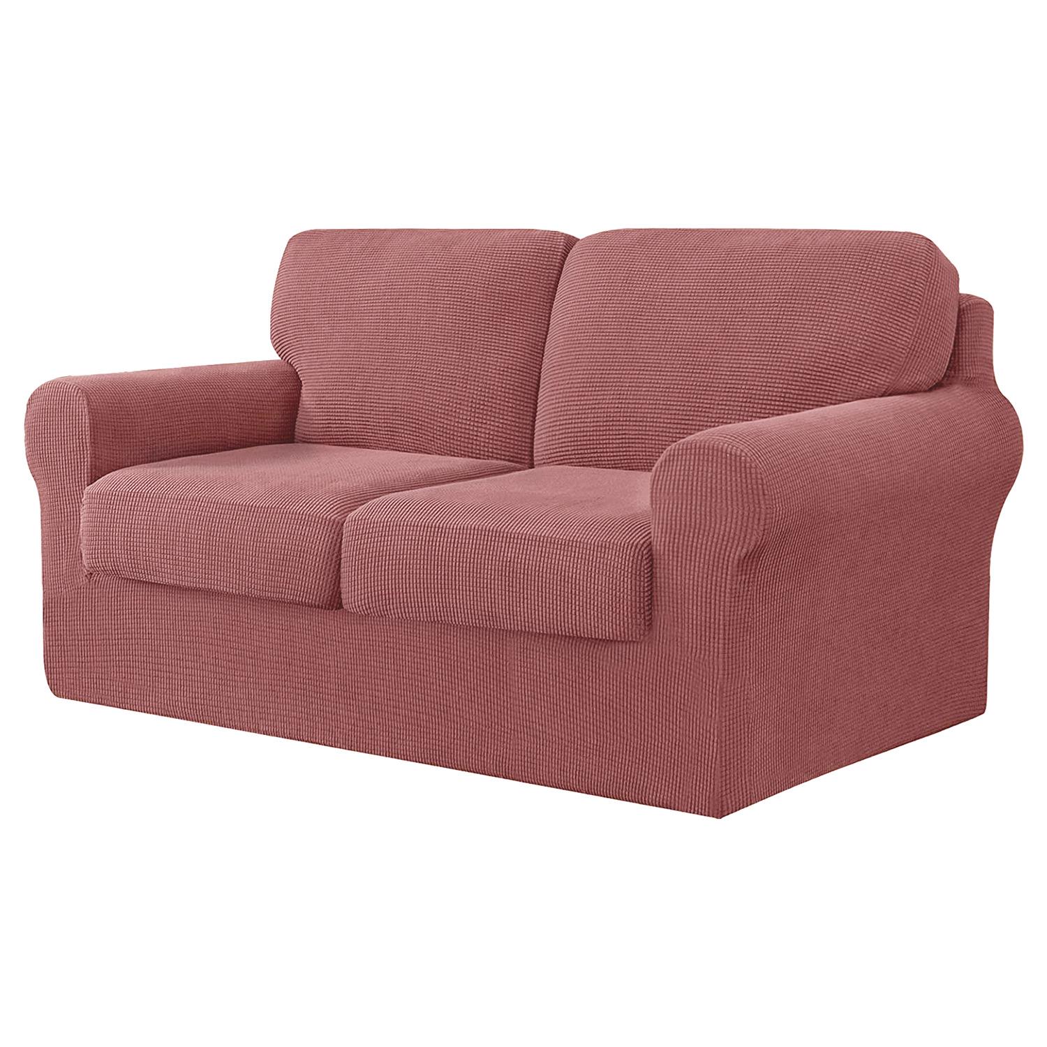 Multi-Piece Fleece Sofa Cover Set: Includes