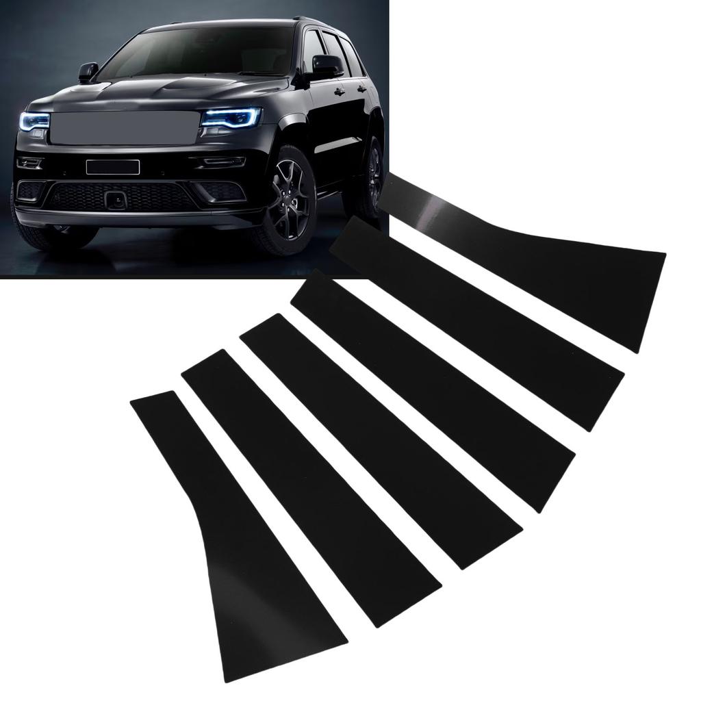 6PCS Car Door Window Pillar Posts Cover Trim Exterior Door Window Pillar Panel Decorative Cover Replacement for     Cherokee 2011-2021