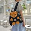 Cute Cartoon Plush Teddy Bear Doll Decoration Student Backpack With Pendant For School And Urban Use