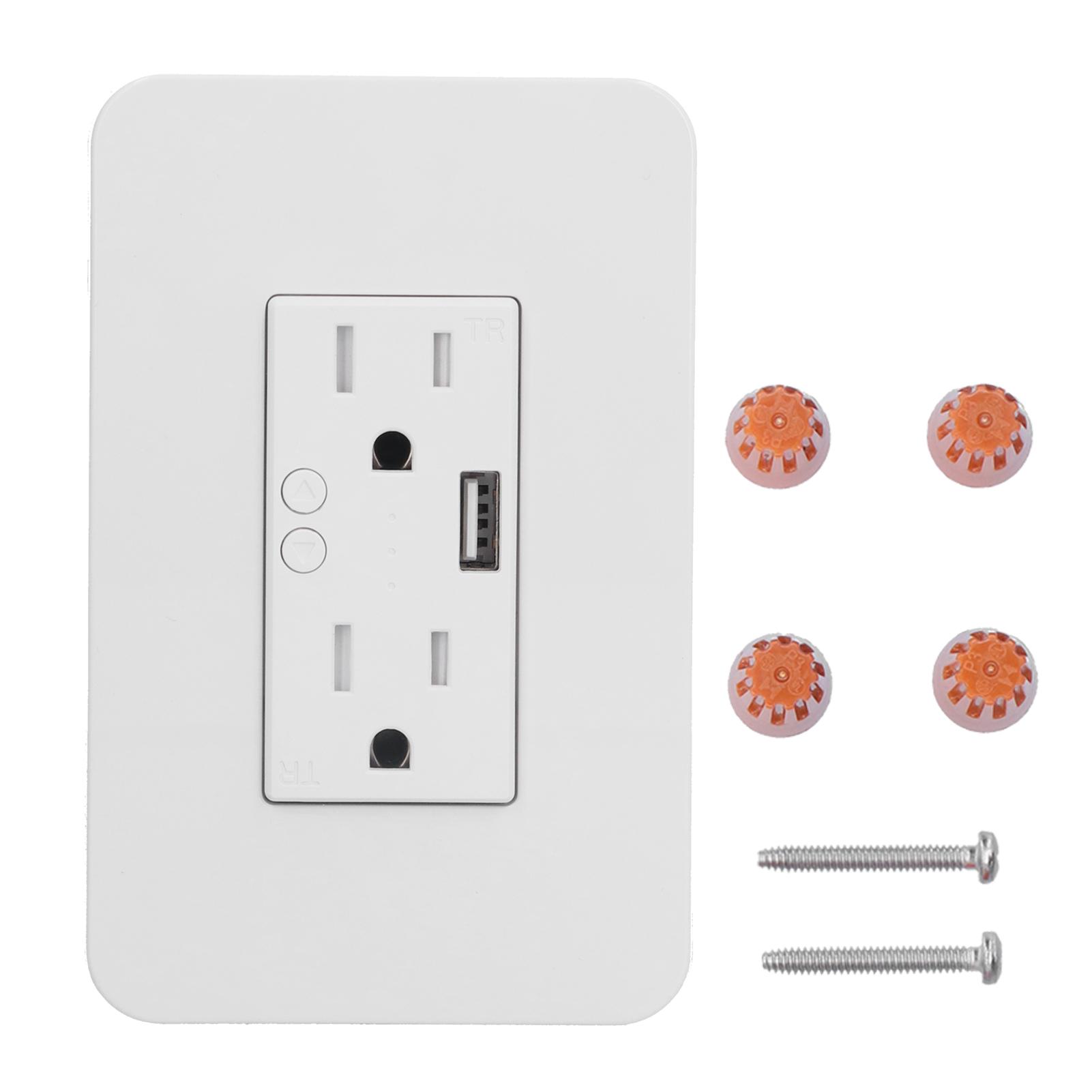 

15A WiFi Smart Wall Socket Partition Control USB Interface Remote Control Wall Outlet for