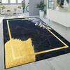 Tapis Feuille Gold, Noir Dimensions - 120x180
