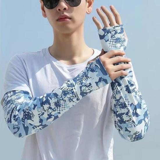 Summer Sun Ice UV Covers Cooling Sleeves Arm Silk Protection Cycling Running one size