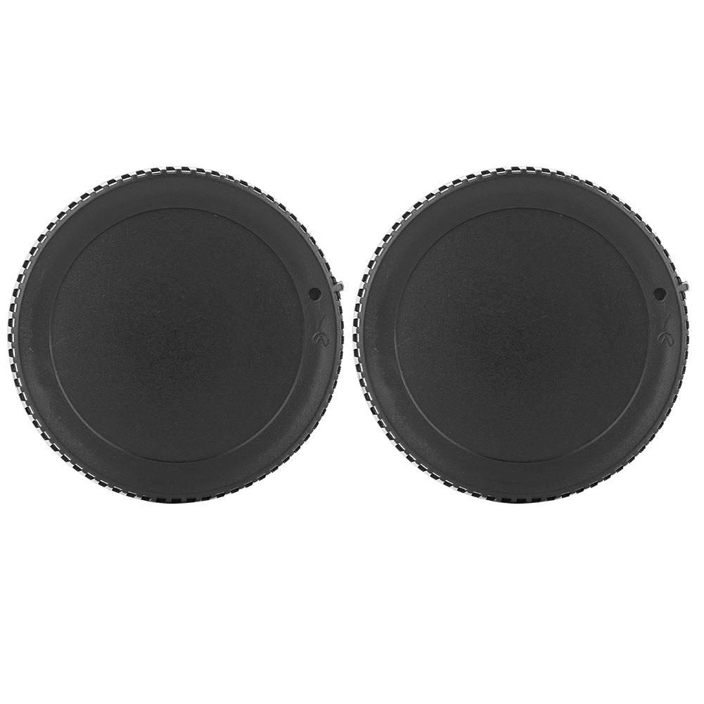 2 Pcs Black Universal DSLR Camera Lens Cover Rear Cap for Nikon Z6 Z7 and Z Mount Cameras