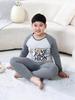 Kids' Pure Cotton Pajama Set: Warm Long-Sleeve Tops & Pants for Boys & Girls - Autumn & Winter