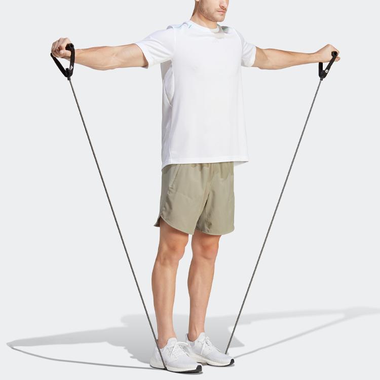 Adidas Workout Base Logo Tee Men Tops White IB7904