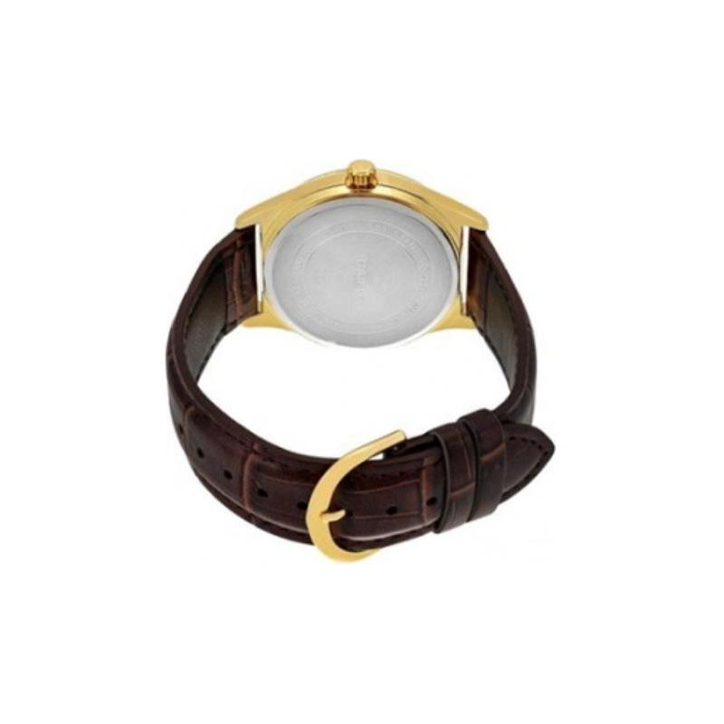 Casio 30 Meters Waterproof Quartz Movement Leather Strap Japanese and Korean Watch Men's Watch White Dial MTP-VX01GL-7B