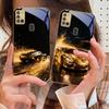 Flying golden supercar For Samsung A 31 32 A33 A34 35 14 A15 13 16 25 26 50 52 53 54 55 56 70 71 72 73 Golden glass phone case